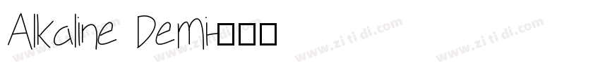 Alkaline Demi字体转换
